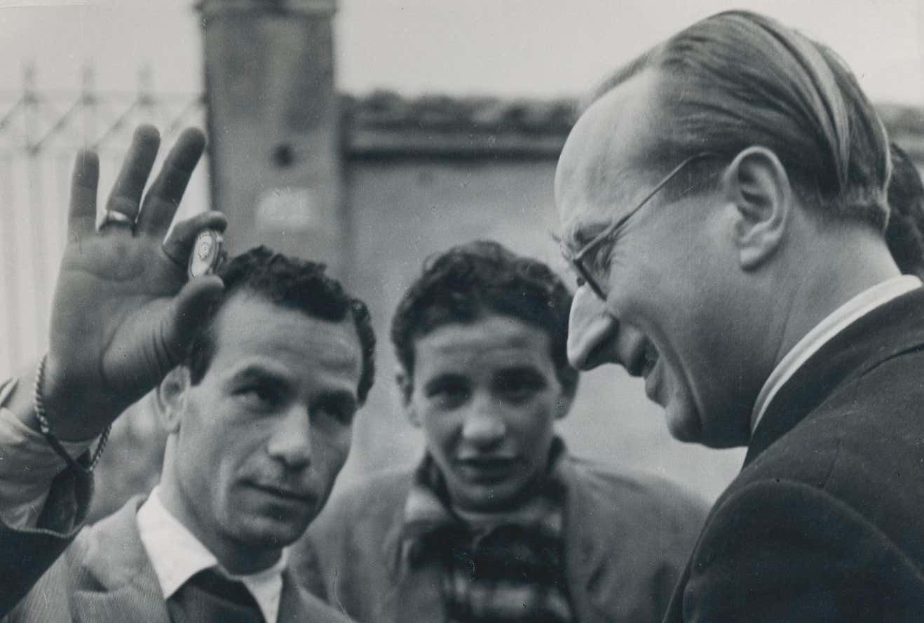 Erich Andres Rome, Men, Street Photography, Silver Gelatine Print, Italy, 1950s photo Art