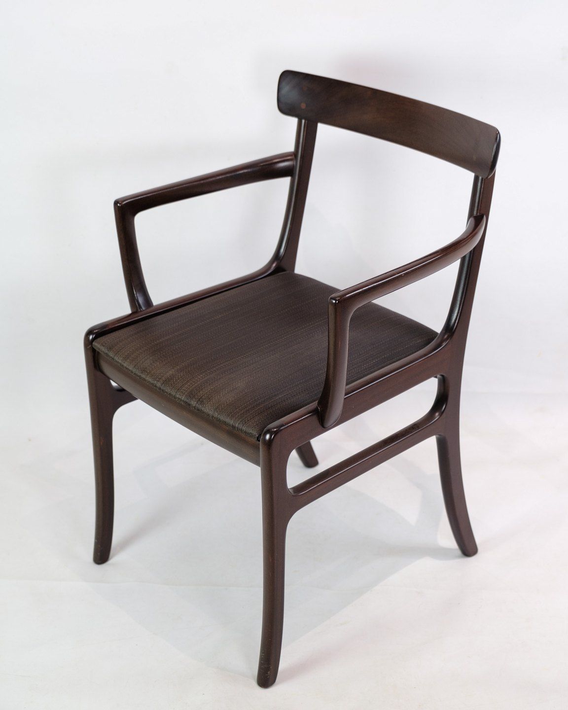 Set Of Two Mahogany Rungstedlund Armchairs By Ole Wancher For Poul Jeppesen's Furniture Factory. photo for sale