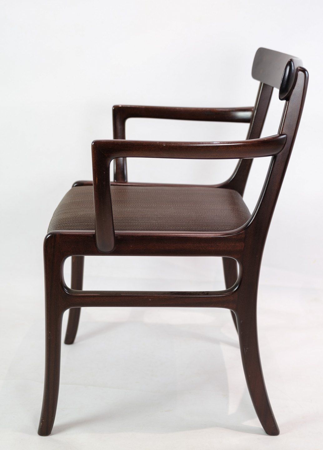 Set Of Two Mahogany Rungstedlund Armchairs By Ole Wancher For Poul Jeppesen's Furniture Factory. photo 1605.0