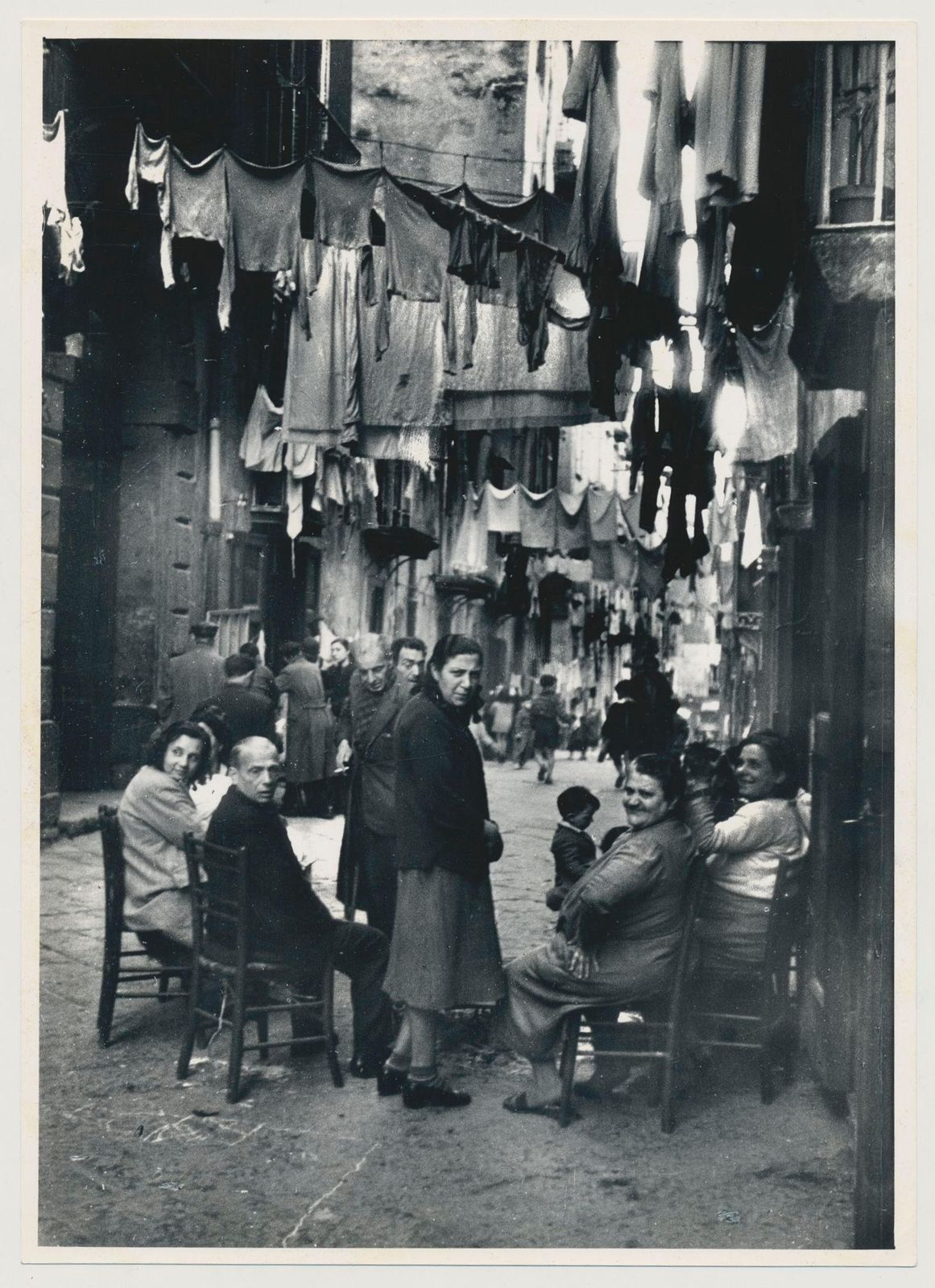 Erich Andres Naples   People Sitting On The Streets, Italy 1950s