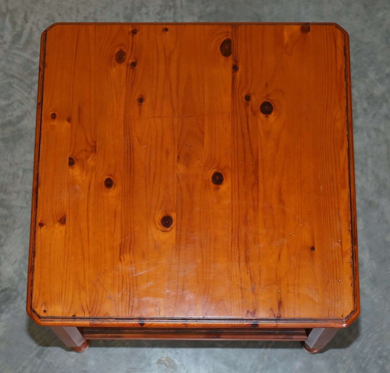 Lovely Vintage Knotty Pine Wood Side End Lamp Wine Table photo Furniture