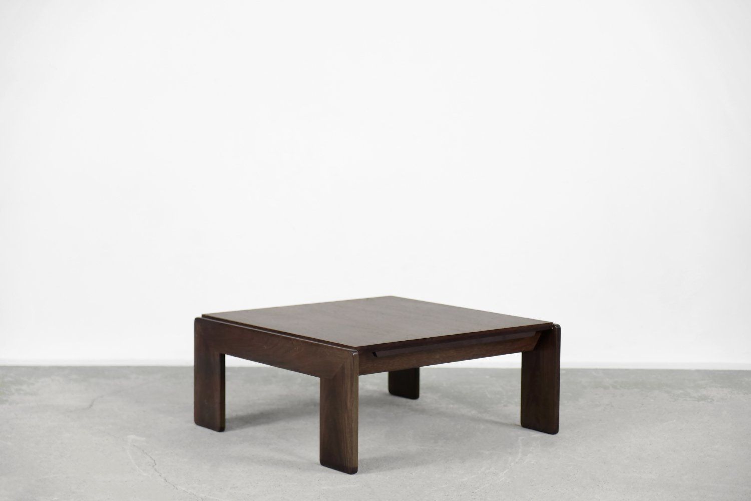 Vintage Mid Century Modern Bastiano Coffee Table In Teak By Tobia & Afra Scarpa For Gavina, 1960s