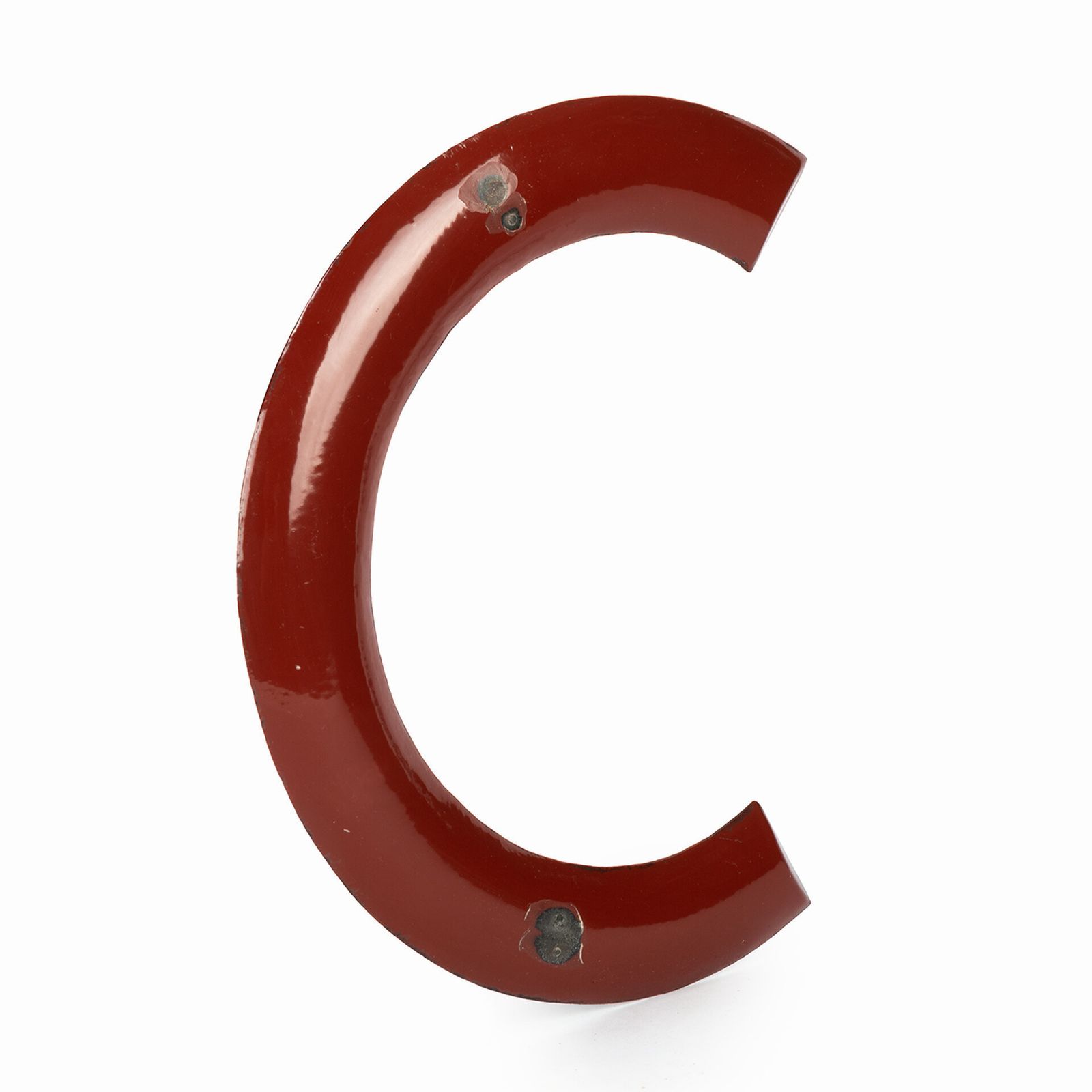 Enameled Letter "C", 1960s, Vintage photo furniture