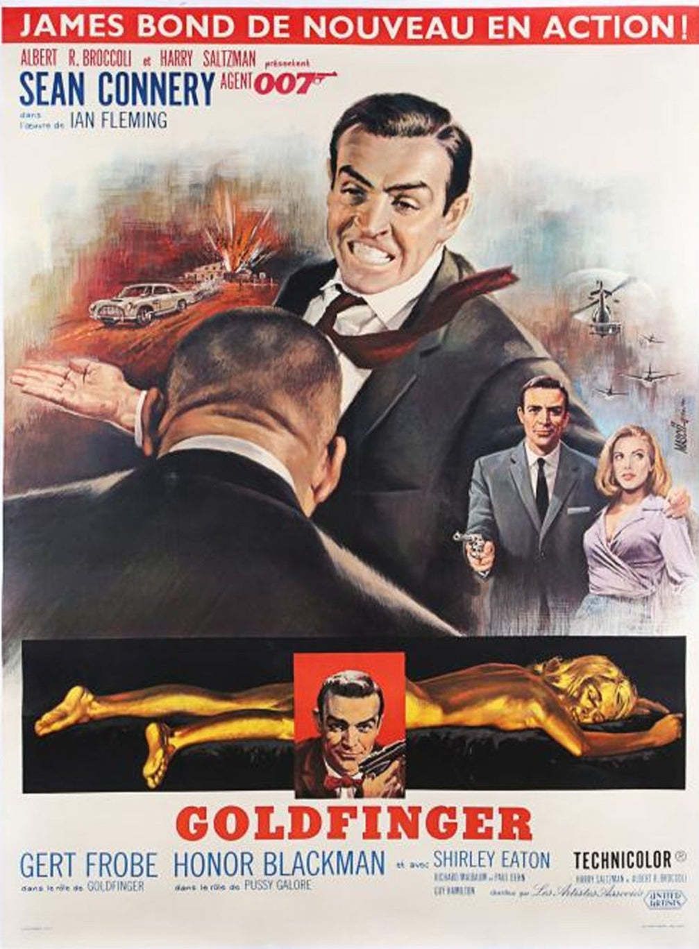 Goldfinger (French), 1960s, Original Vintage Poster