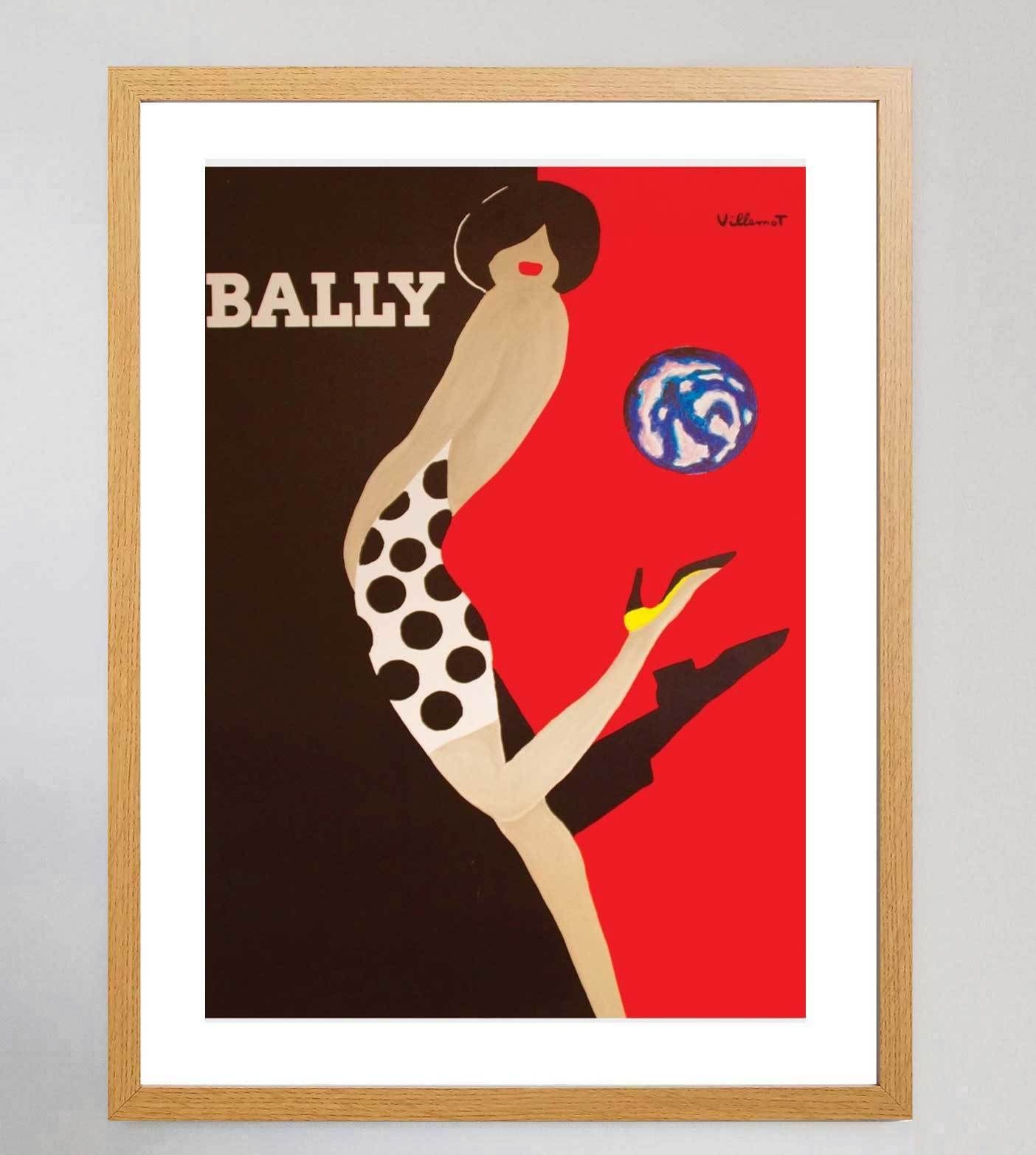 Bally   Kick Original Vintage Poster photo Art