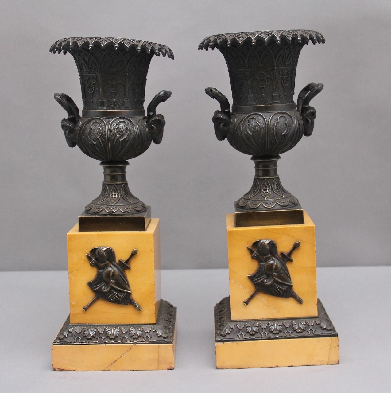 Pair Of Early 19th Century Bronze Urns photo furniture