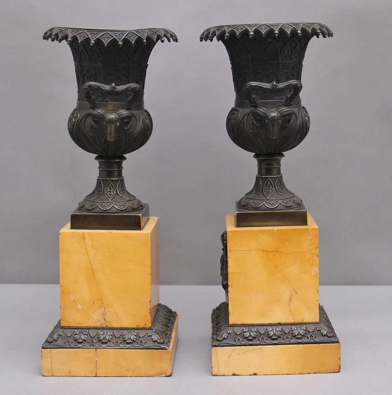Pair Of Early 19th Century Bronze Urns photo 2450.0