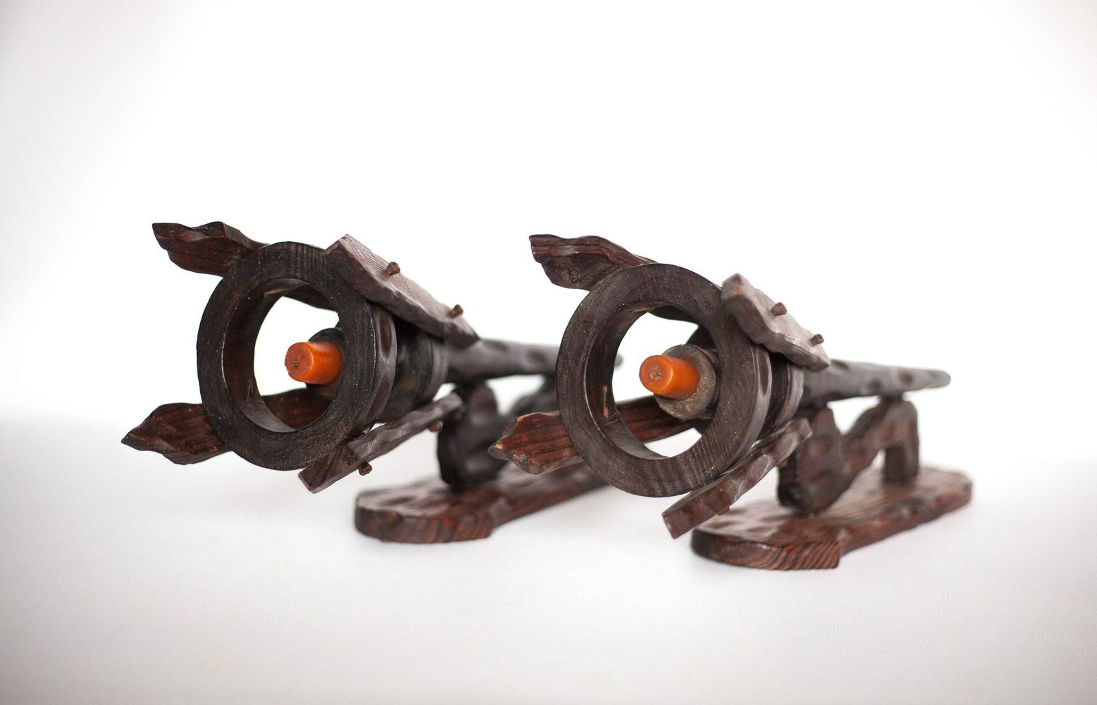 Pair Of Brutalist Wood Wall Candle Holders, Interior Design, Chalet, Countryside photo 119.0