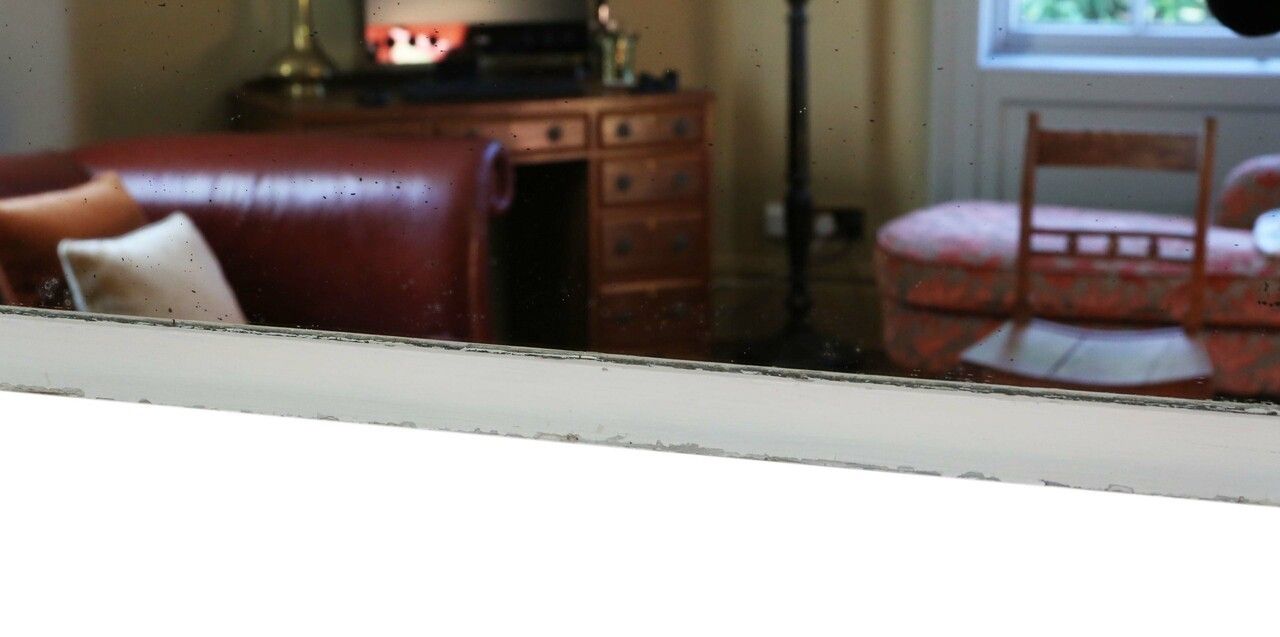 19th Century Large Quality Gilt And White Overmantle Wall Mirror photo buy
