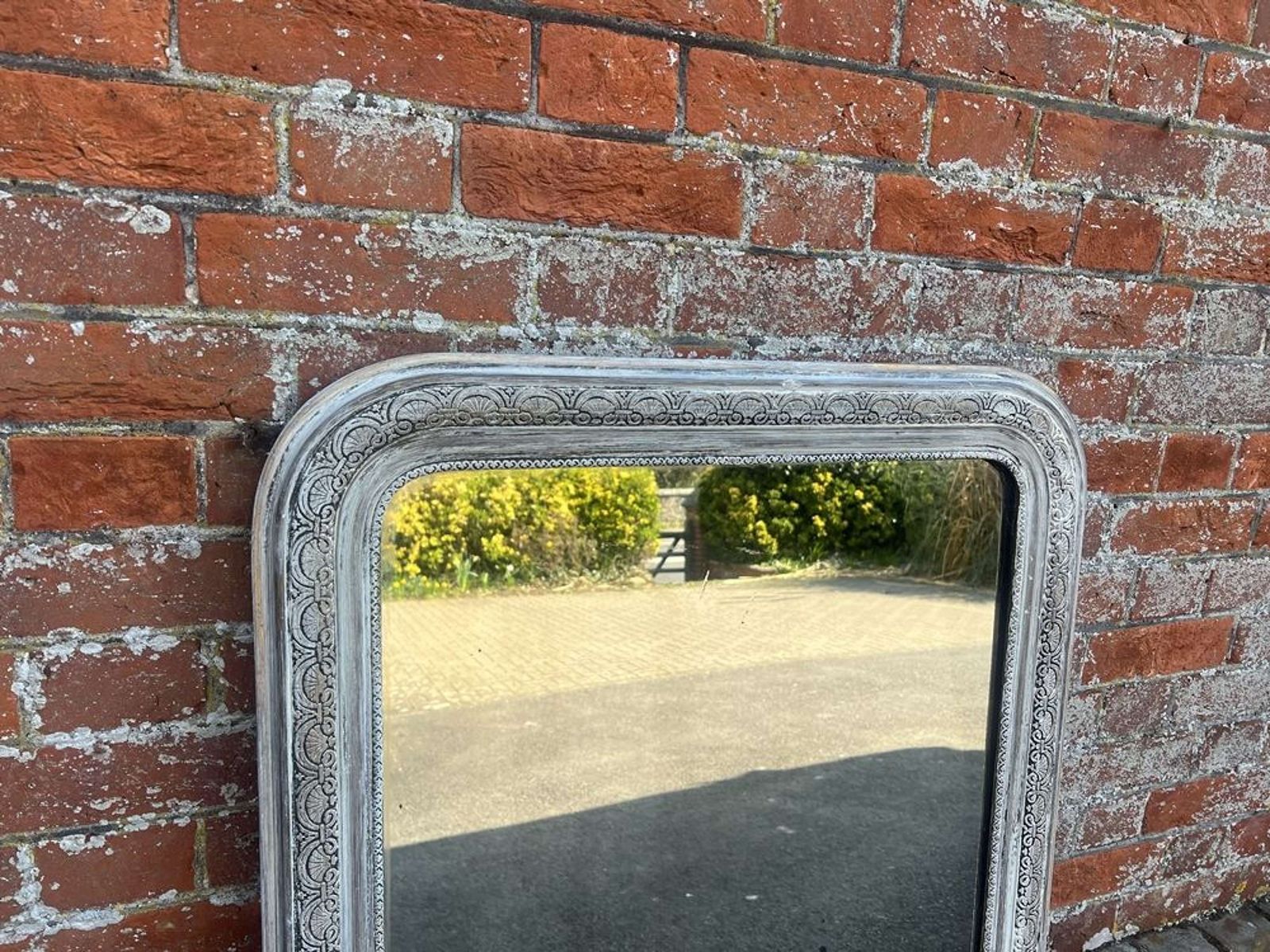 A Superb Large Antique French 19th C Arched Top Distressed Mirror photo 650.0