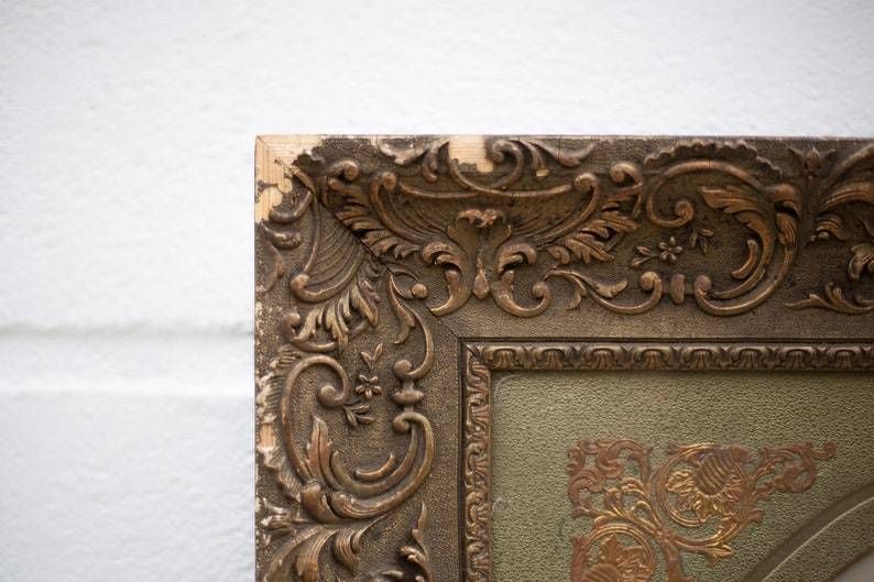Old Framed Portrait Black And White Photo Table Woman's photo Art