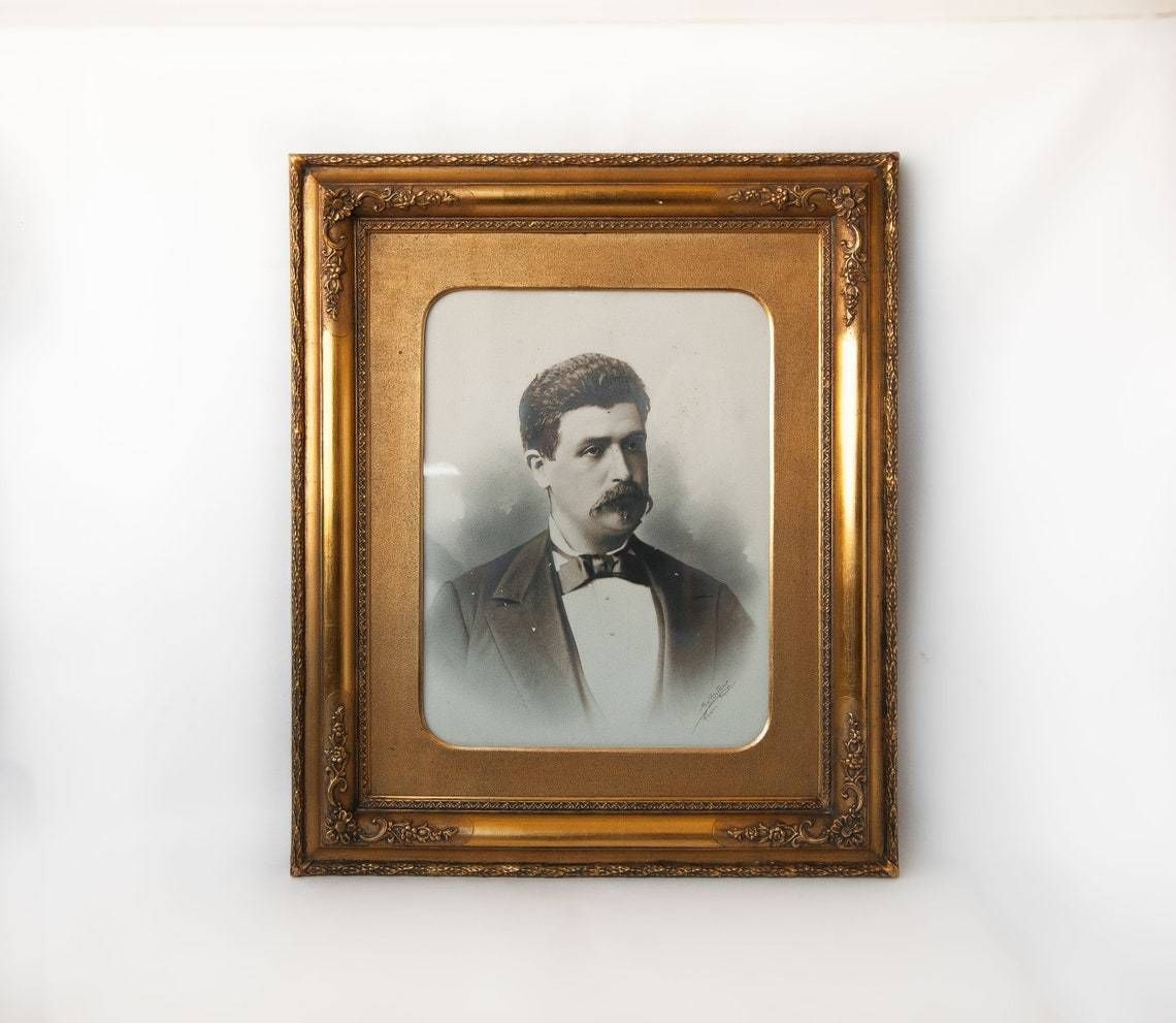 Old Framed Portrait Wall Frame Picture Frame