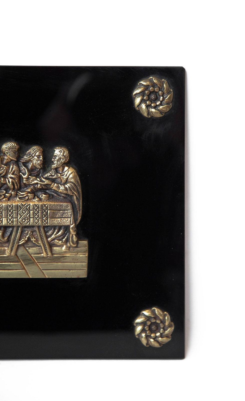 Vintage Religious The Last Supper Jesus And His 12 Apostles Bronze Religious Plaque photo Home Decor