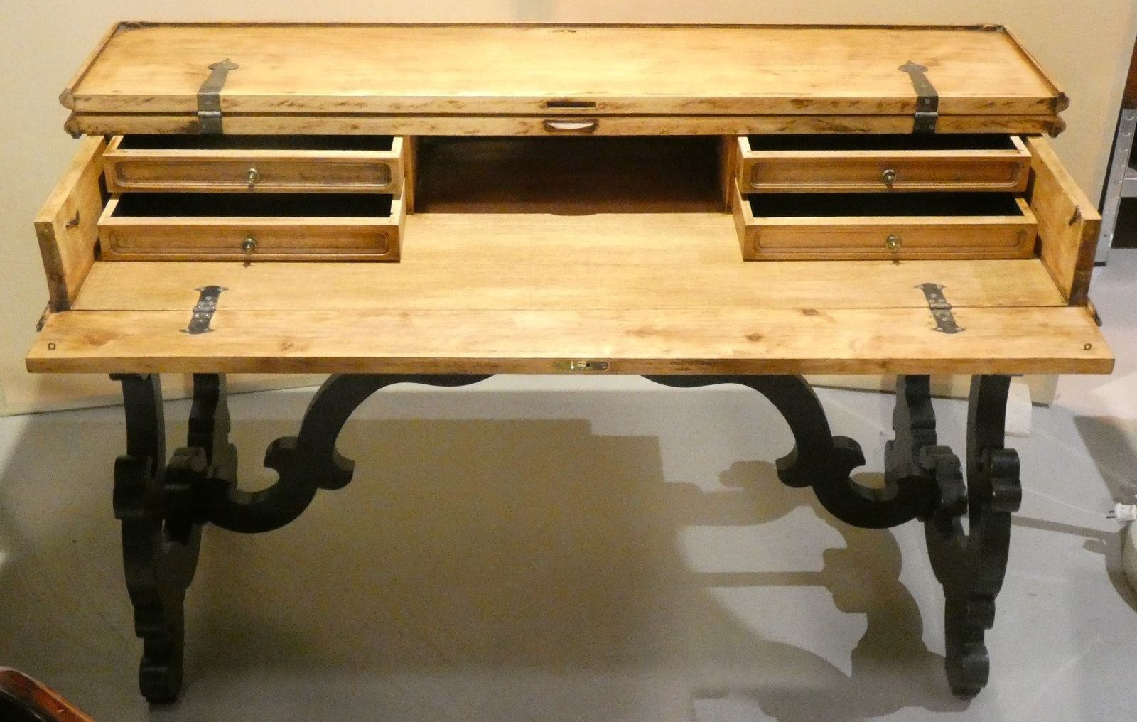 Fratino Writing Desk Updated With Flap Door And Chest Of Drawers   Italy, Early 1900s