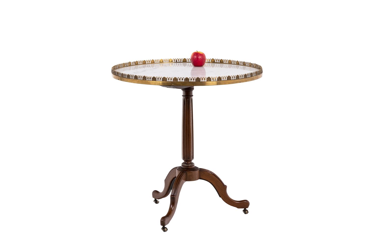 photo for sale Pedestal Table Of Directoire Style In Mahogany And Marble, Circa 1900