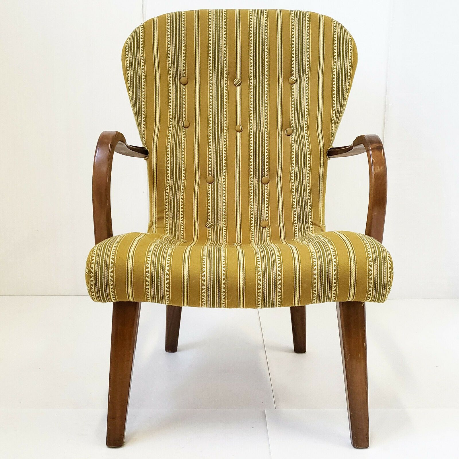 Pair Of Vintage Danish Armchairs 1940 Dlg Clam Chair Philip Arctander 40s 1940s photo for sale