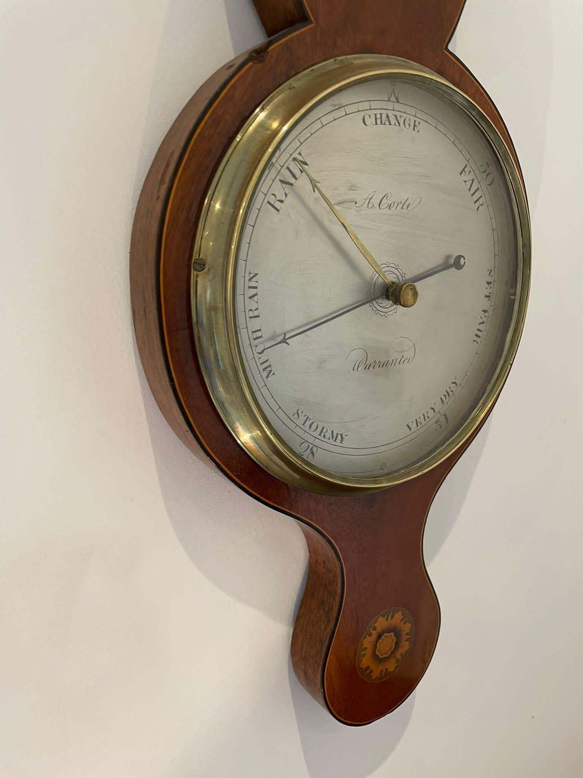 Antique George III Quality Mahogany Banjo Barometer photo for sale