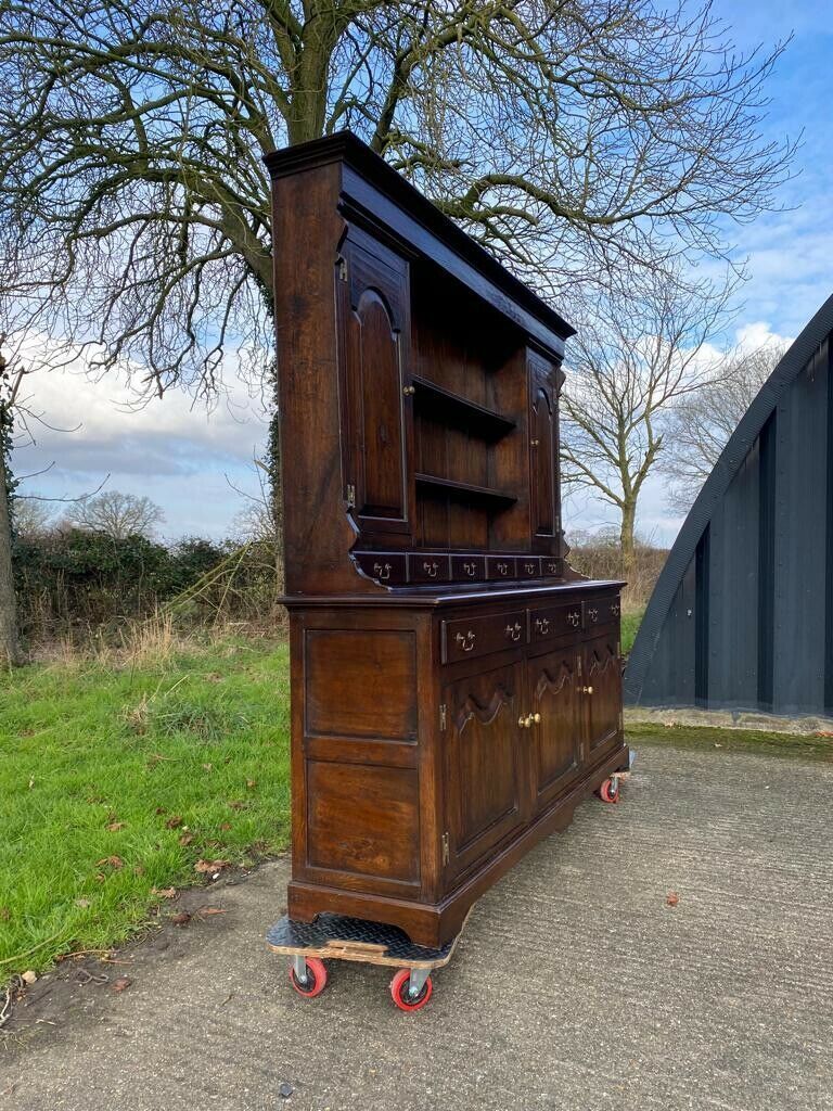 High Quality Reproduction Antique George III Style Solid Oak Welsh Dresser photo vintage