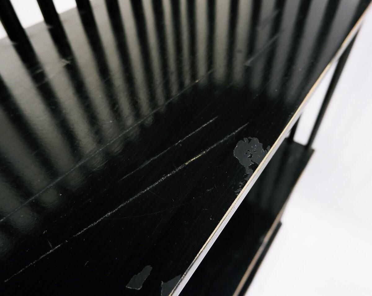 Secessionist Austro Hungary Black Lacquered Wooden Shelf photo for sale