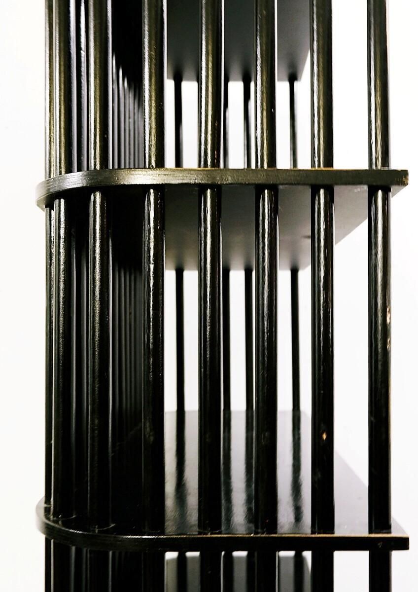 Secessionist Austro Hungary Black Lacquered Wooden Shelf photo buy