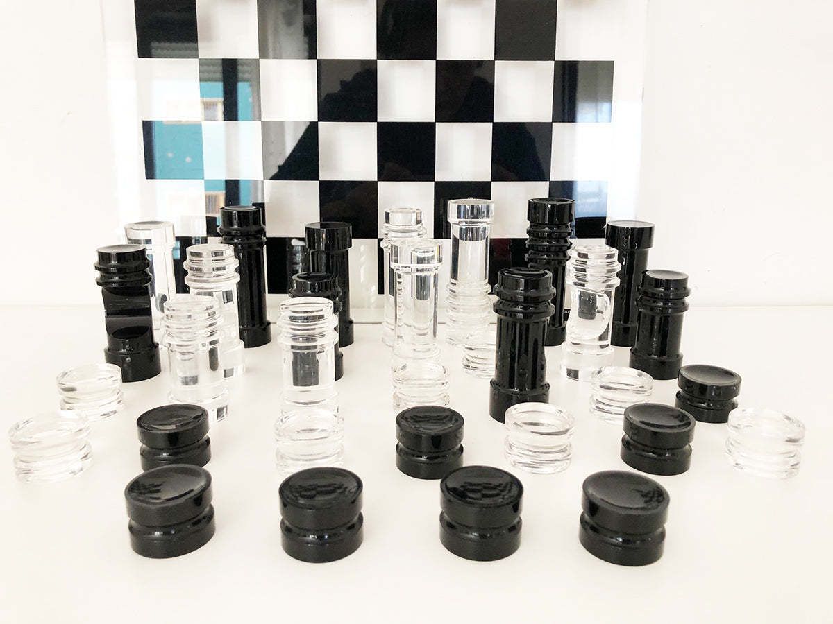 Felice Antonio Botta Original Lucite Chessboard From 1970  Design photo 2201.0