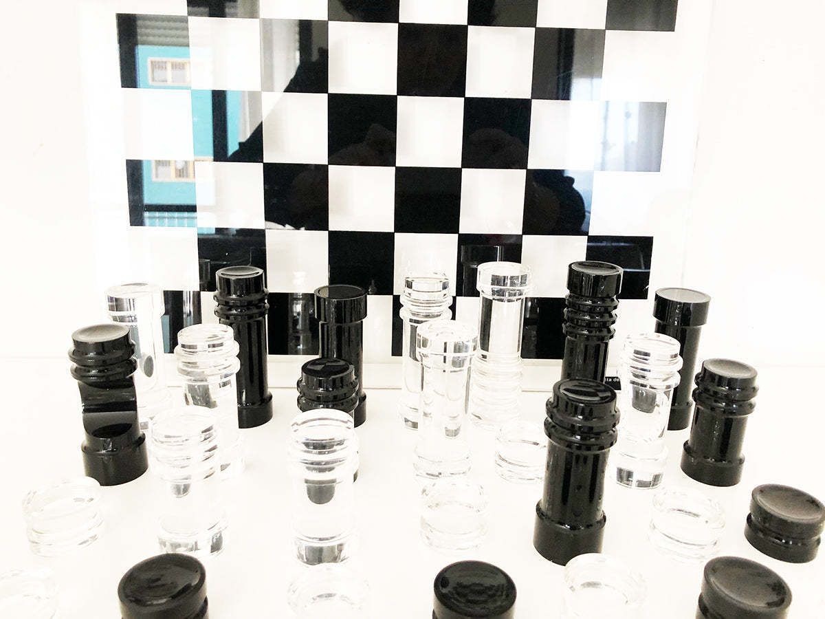 Felice Antonio Botta Original Lucite Chessboard From 1970  Design photo vinterior