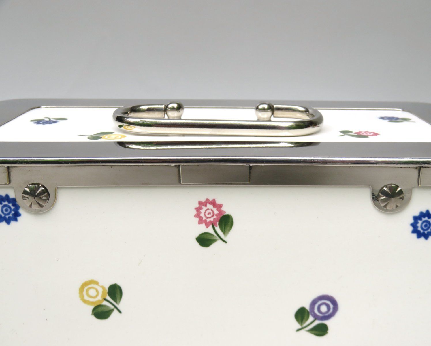 photo buy Art Nouveau German Ceramic Baisage Box From Wächtersbach And Wmf With Spreading Flowers