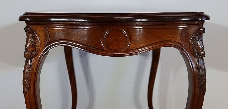 photo vintage Middle Table In Solid Mahogany, Louis XV Style, 19th Century