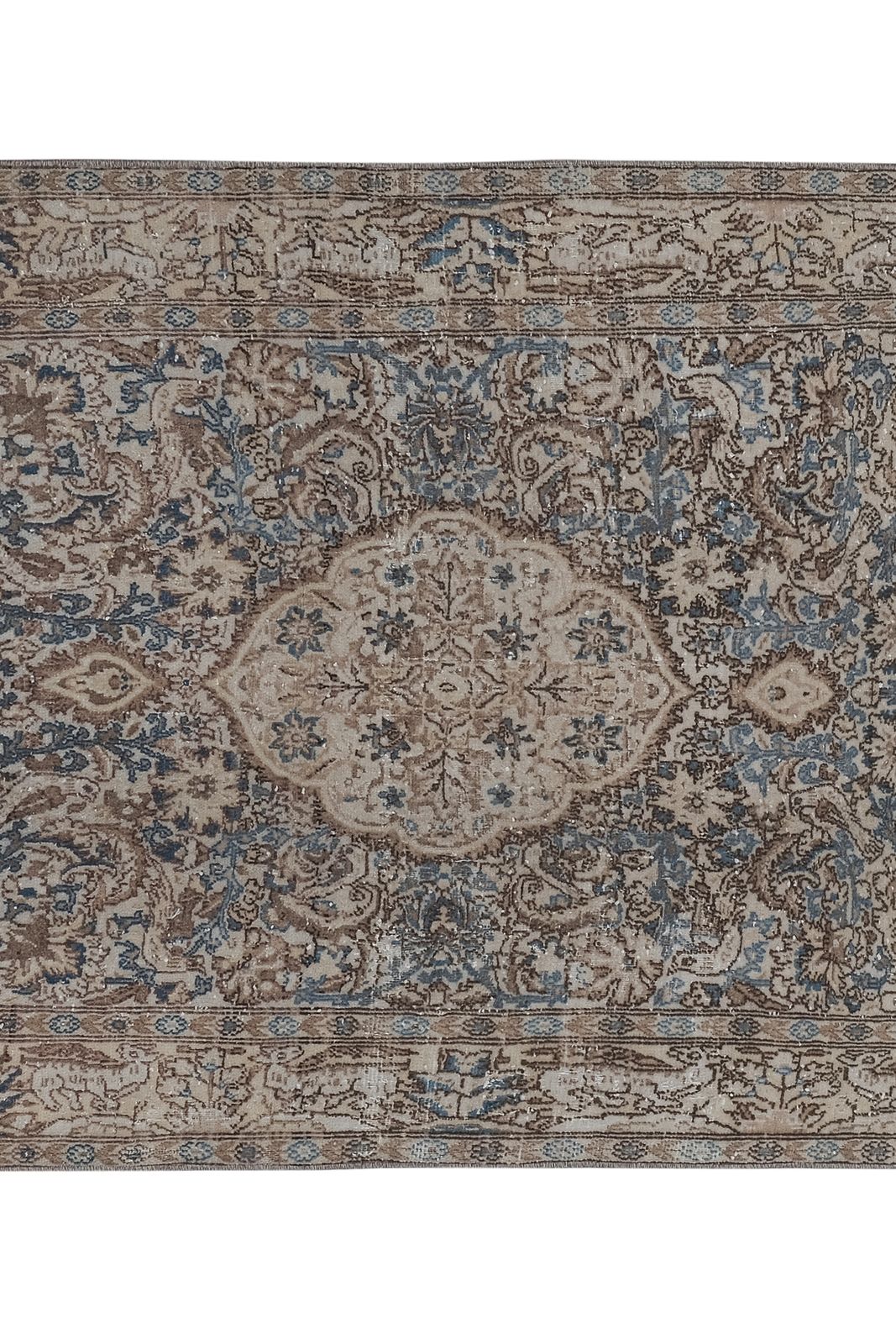 photo for sale Vintage Botanical Animal Handmade Wool Rug 3'4'' X 5'11''