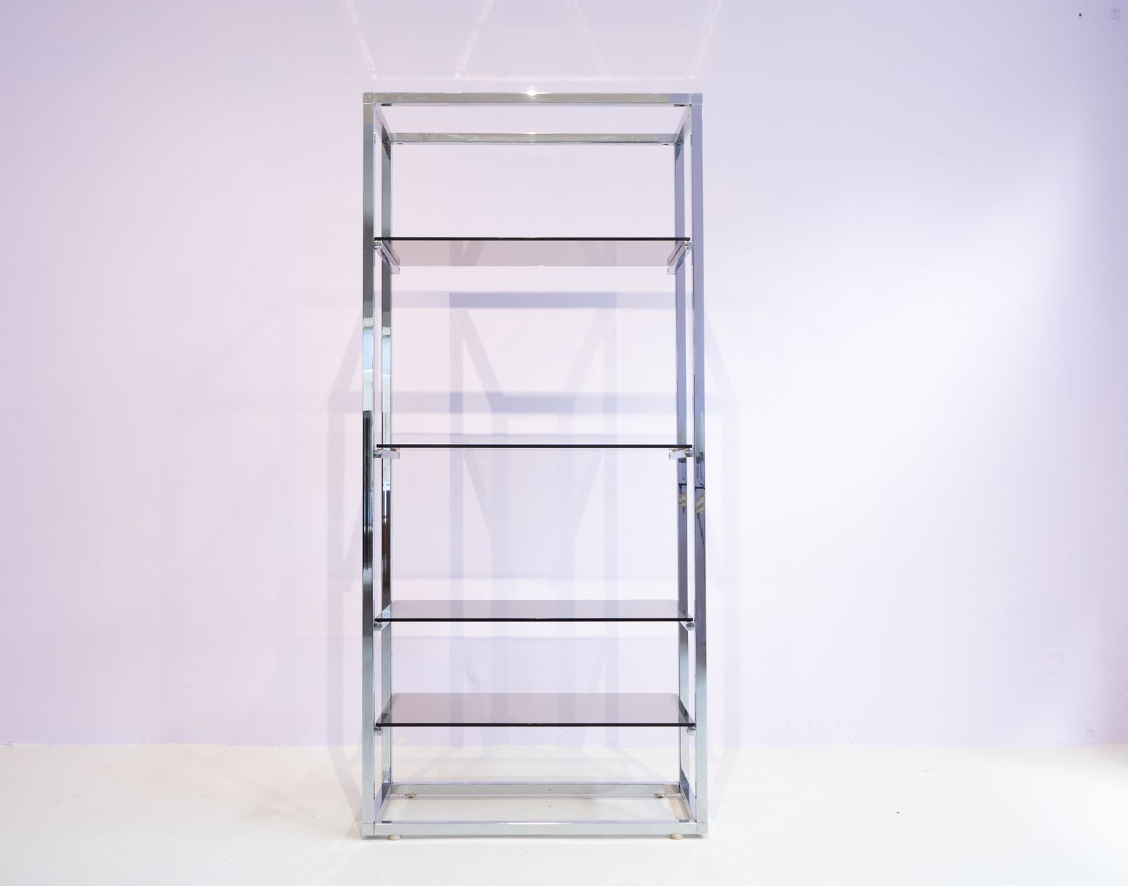 Chique étagère Van Chroom En Rookglas