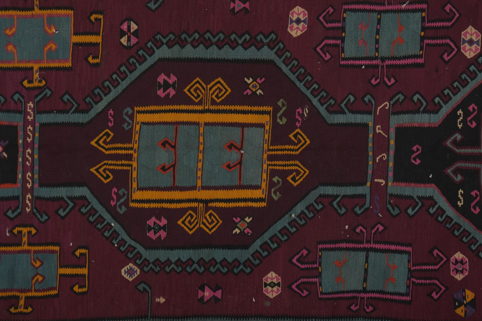 Grand tapis Kilim turc Kars tissé à la main, 6'3" x 16'5" photo buy