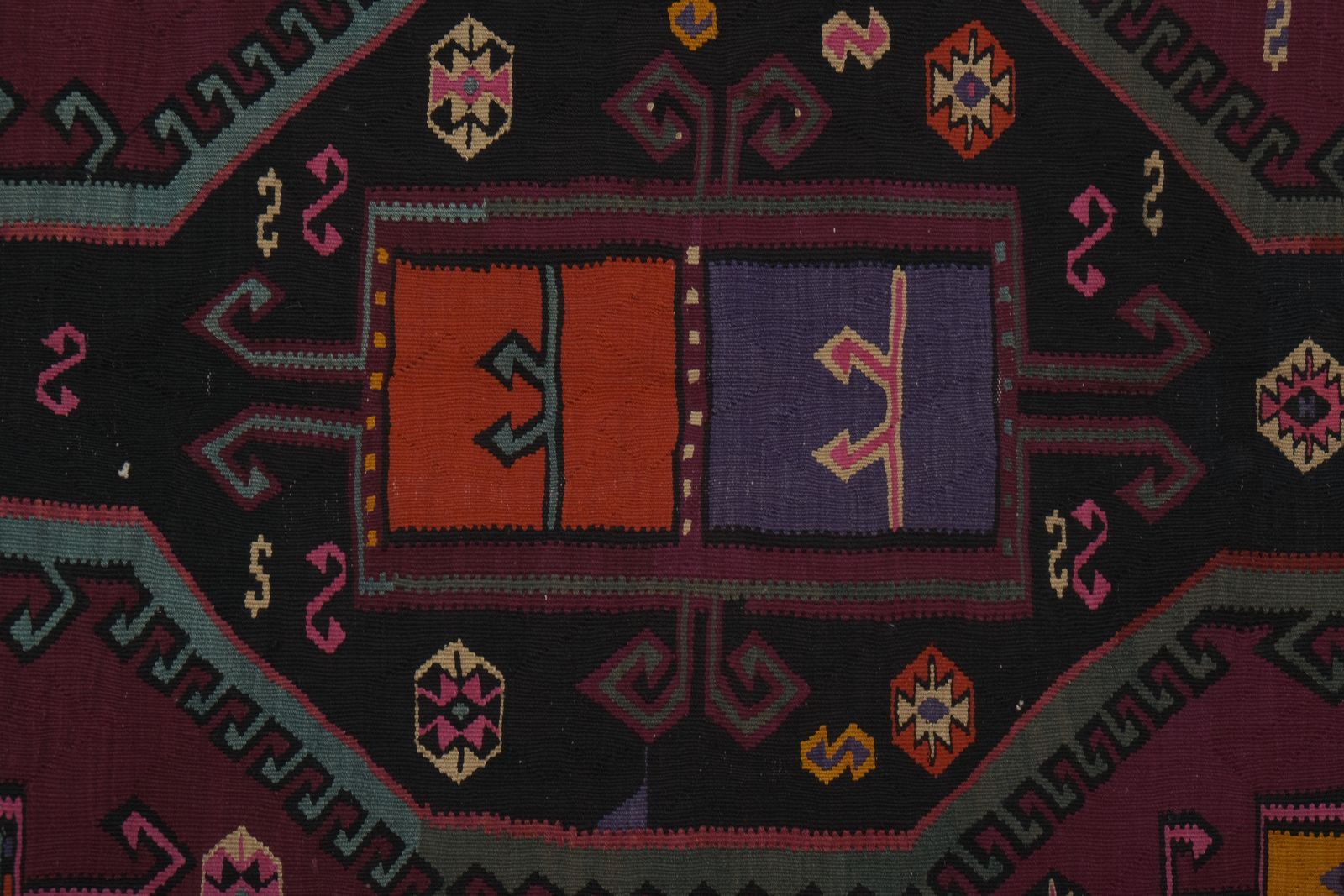 Grand tapis Kilim turc Kars tissé à la main, 6'3" x 16'5" photo for sale
