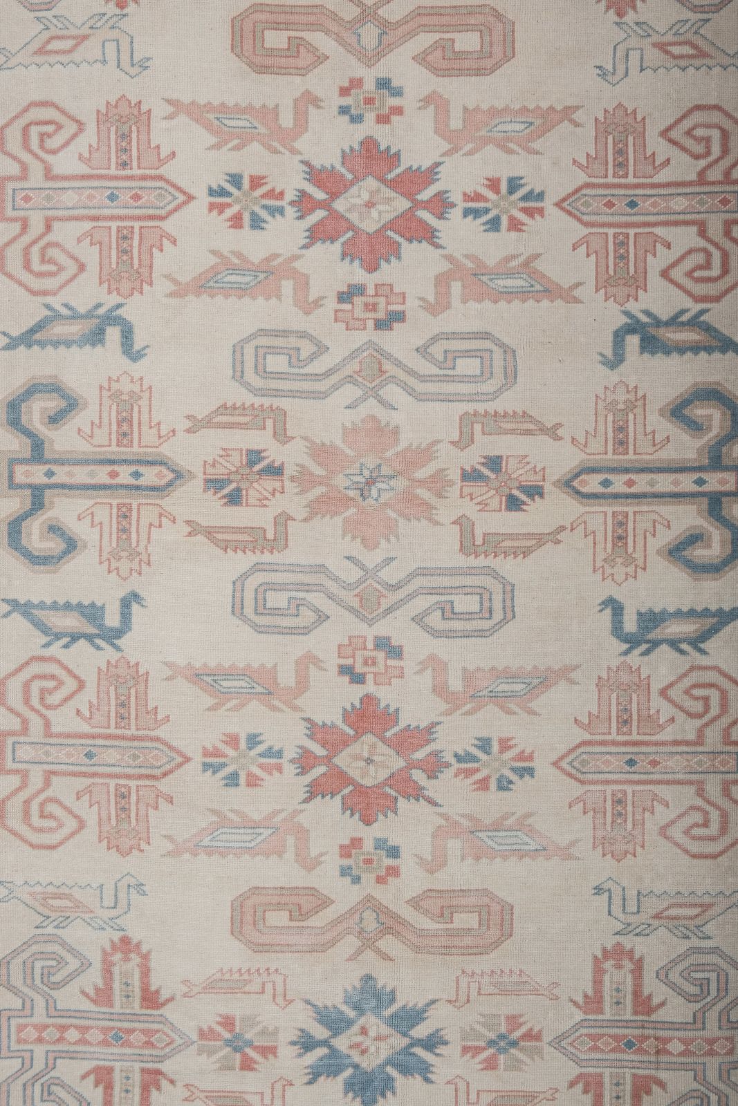 Tan Turkish Kars Rug With Mid Century Modern Style 5'8'' X 8'6'' photo for sale
