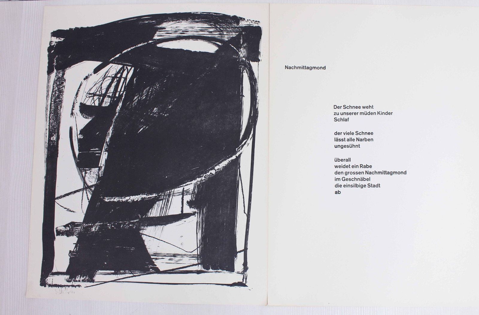 Lithograph By Swiss Artist Bernd Völkle 1963 photo furniture