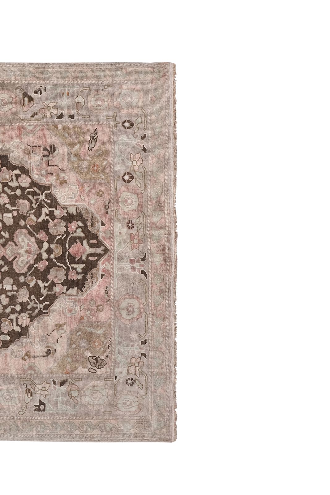 Vintage Pink Turkish Karapinar Rug With Venetian Renaissance Style 5'7" X 8' photo buy