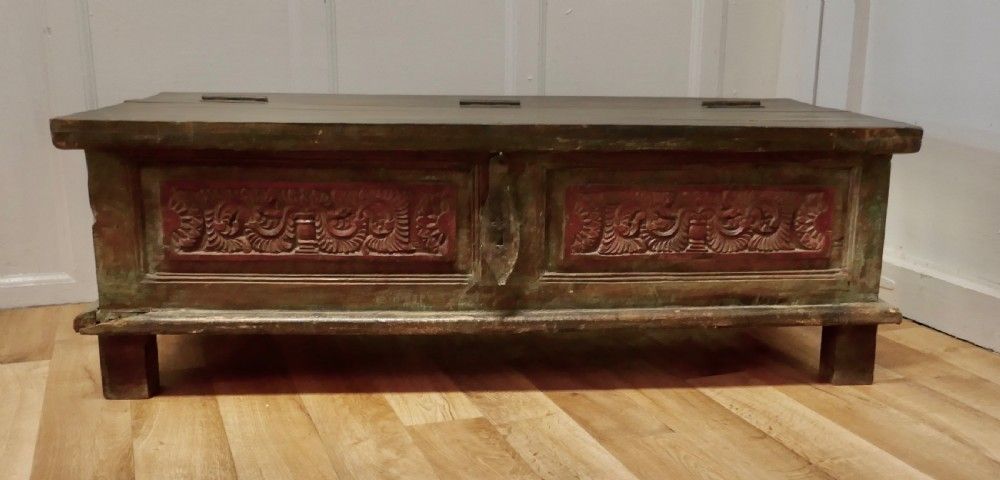 Folk Art Painted Storage Chest,