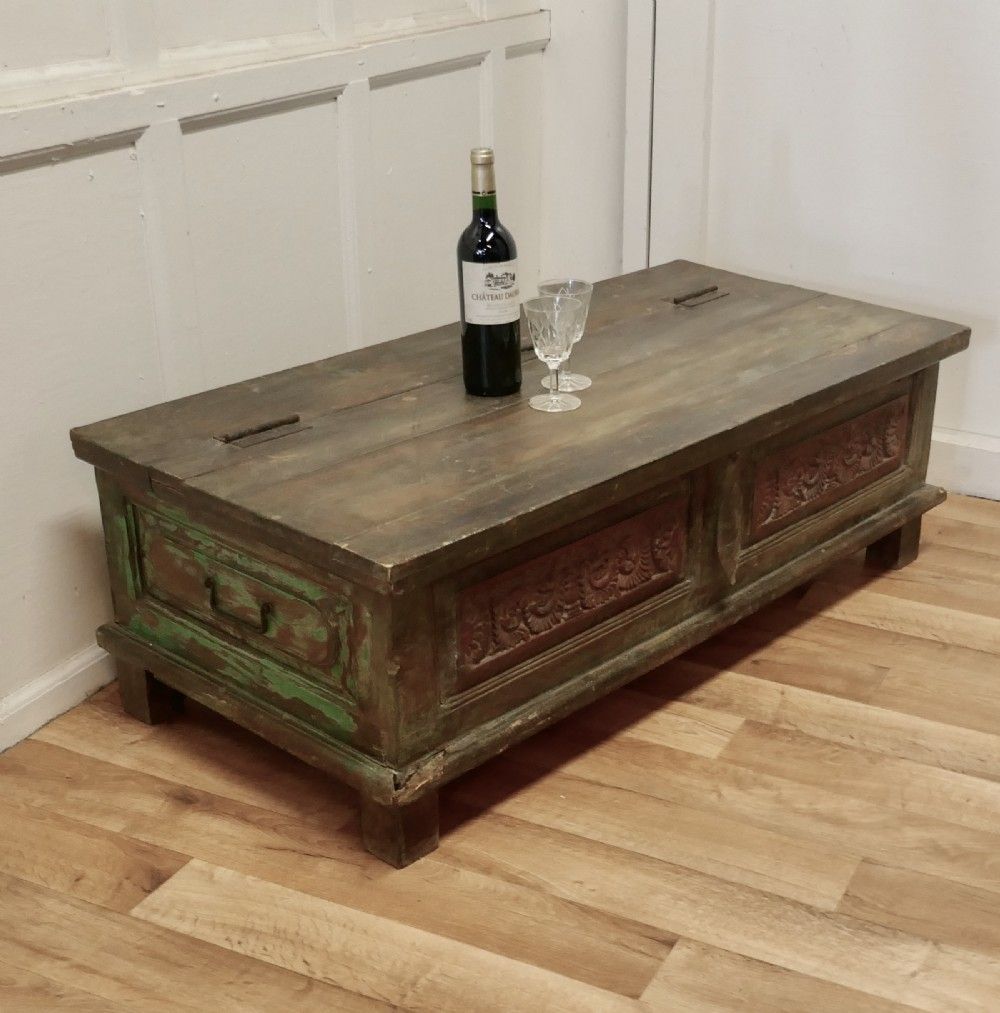 Folk Art Painted Storage Chest, photo 450.0