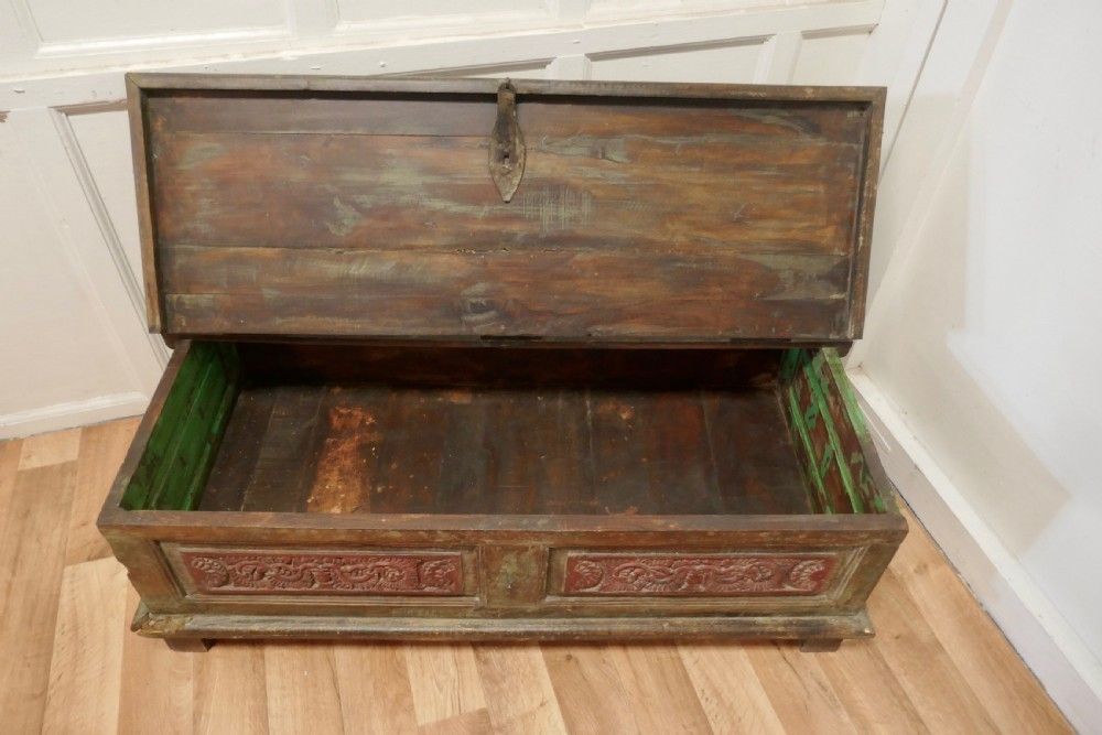 Folk Art Painted Storage Chest, photo buy