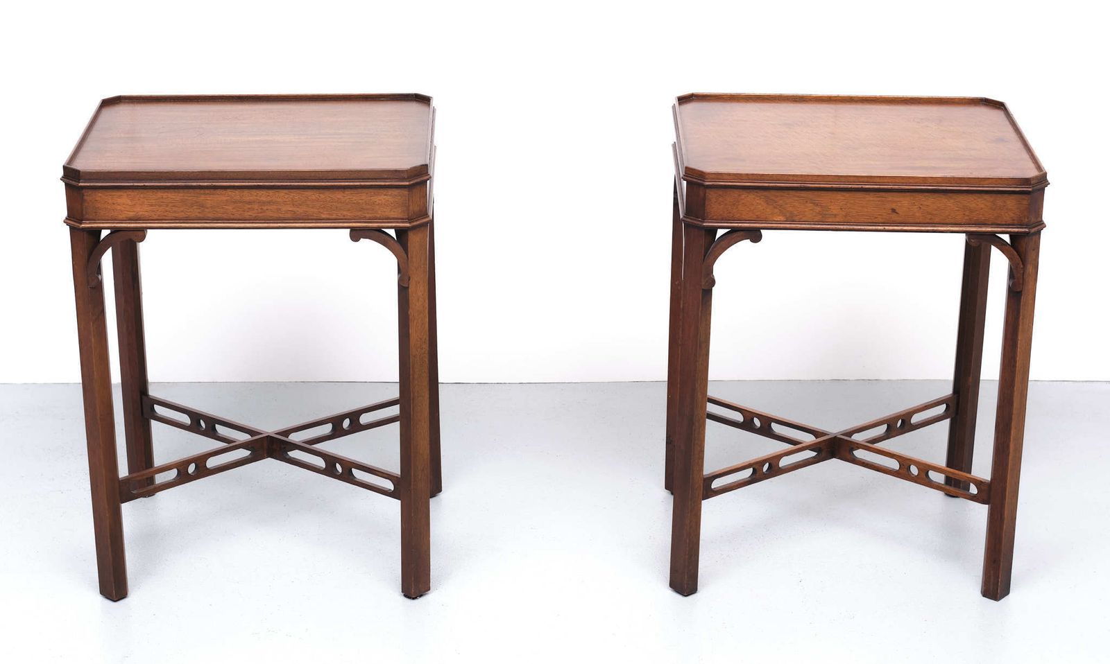 Bevan Funnell Mahogany Side Tables For Reprodux England, 1960s photo vinterior