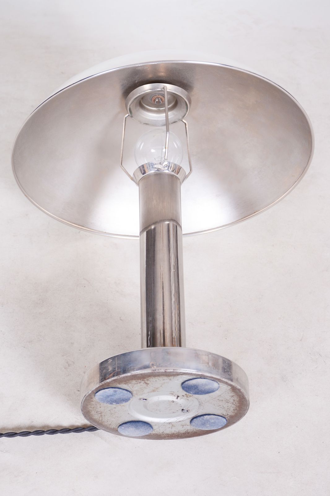 Pair Of Bauhaus Table Lamps Made In 1930s Czechia. Fully Restored photo for sale