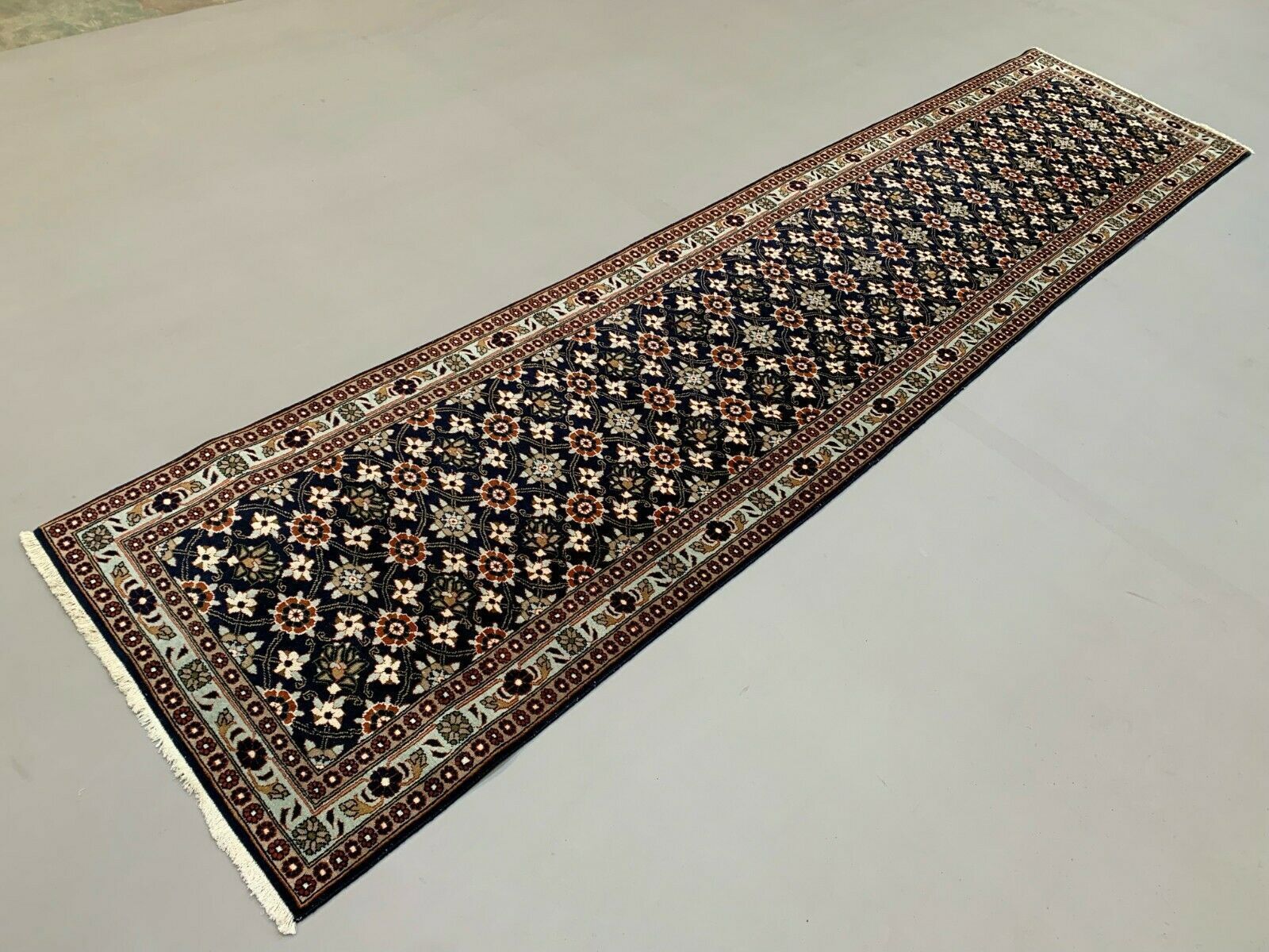 Vintage Tribal Indian Long Runner Veg Dye Wool Rug Tribal Handmade photo furniture