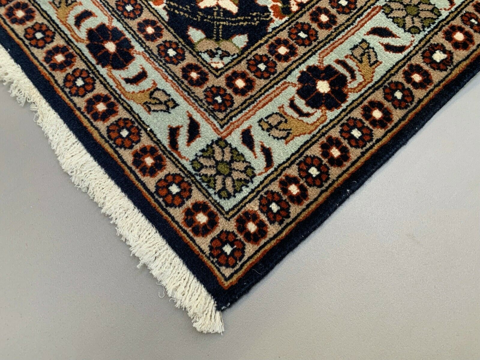 Vintage Tribal Indian Long Runner Veg Dye Wool Rug Tribal Handmade photo for sale