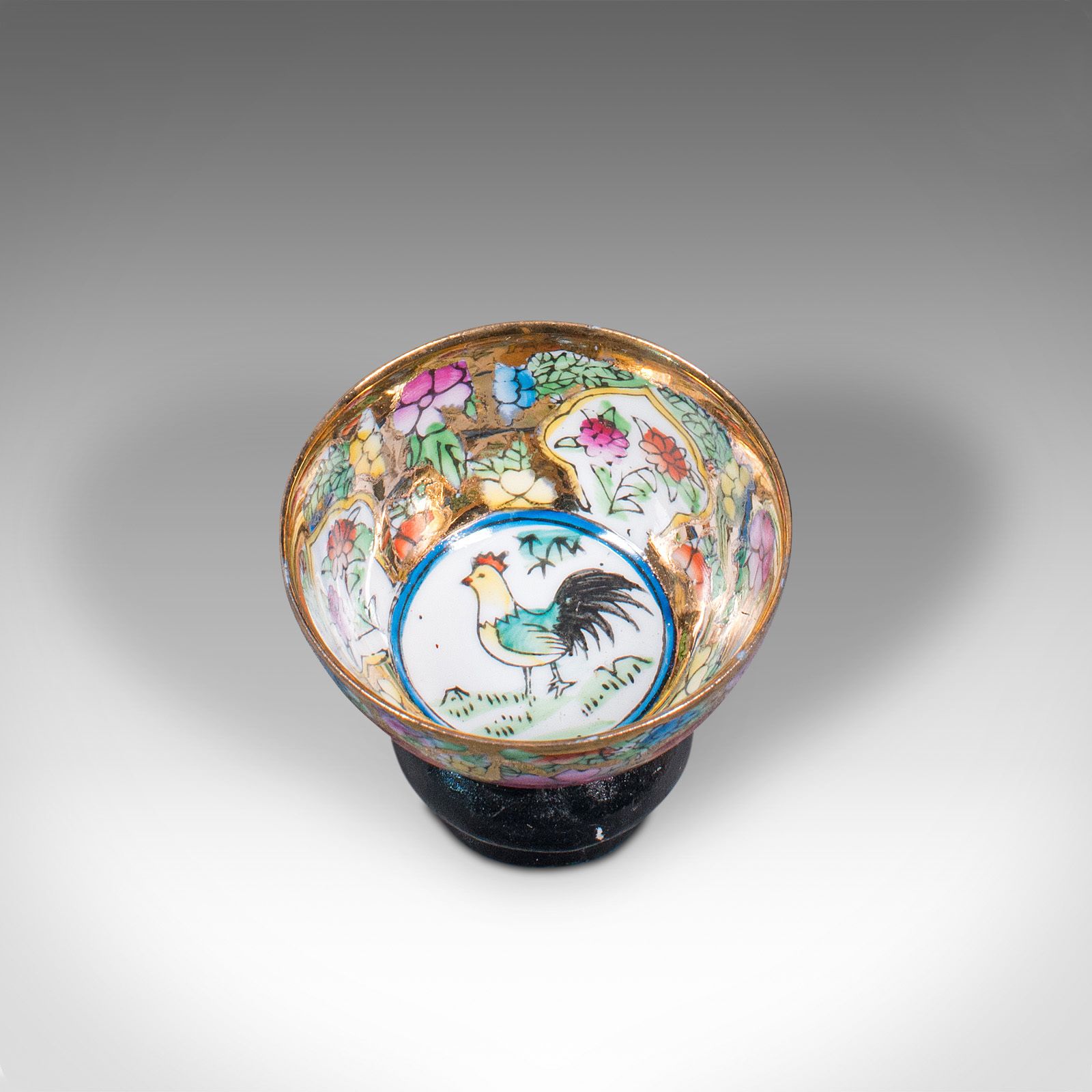 Set Of 12 Vintage Zodiac Cups, Chinese, Ceramic Miniature Dish, Kung Fu Teacup photo Home Decor