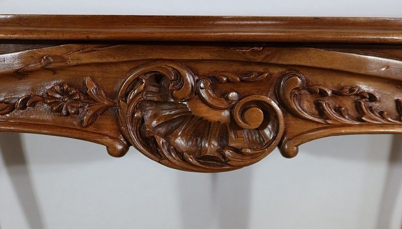 Living Room Table In Solid Walnut In The Style Of Louis XV, Early 20th Century photo vintage
