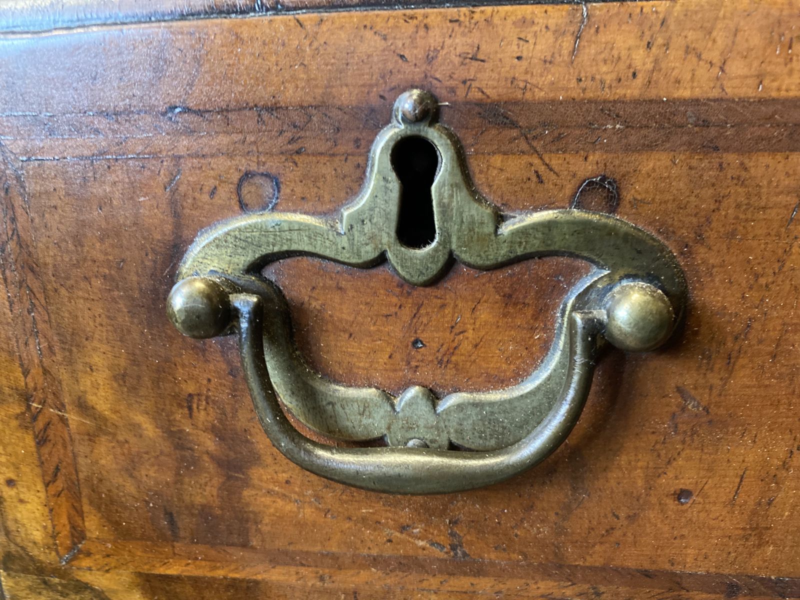 Mid 18th C. Walnut Kneehole Secretaire Desk With Bracket Feet photo vinterior
