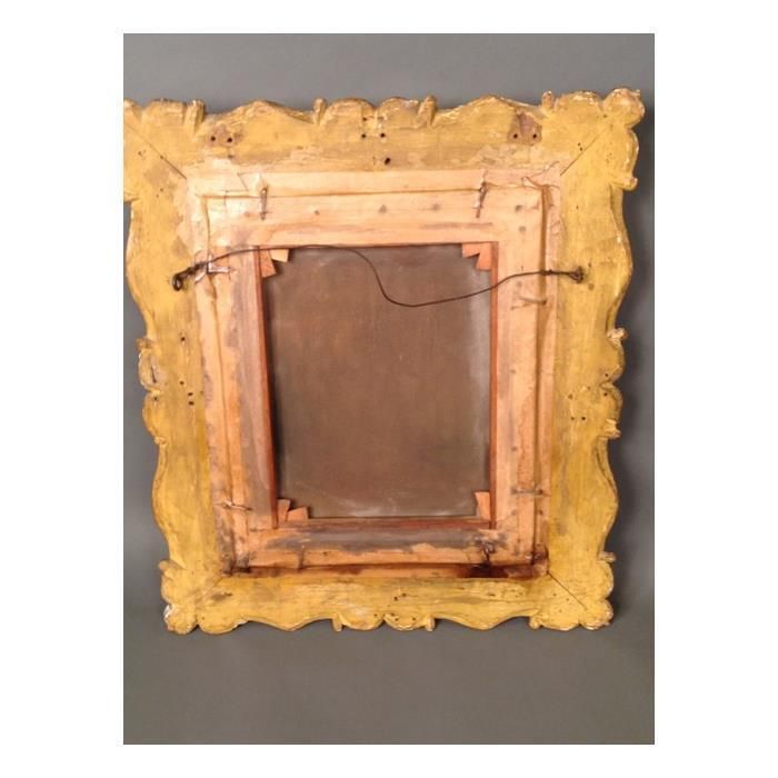 19thc Oil On Canvas Of A Girl In A Gilded Frame photo for sale