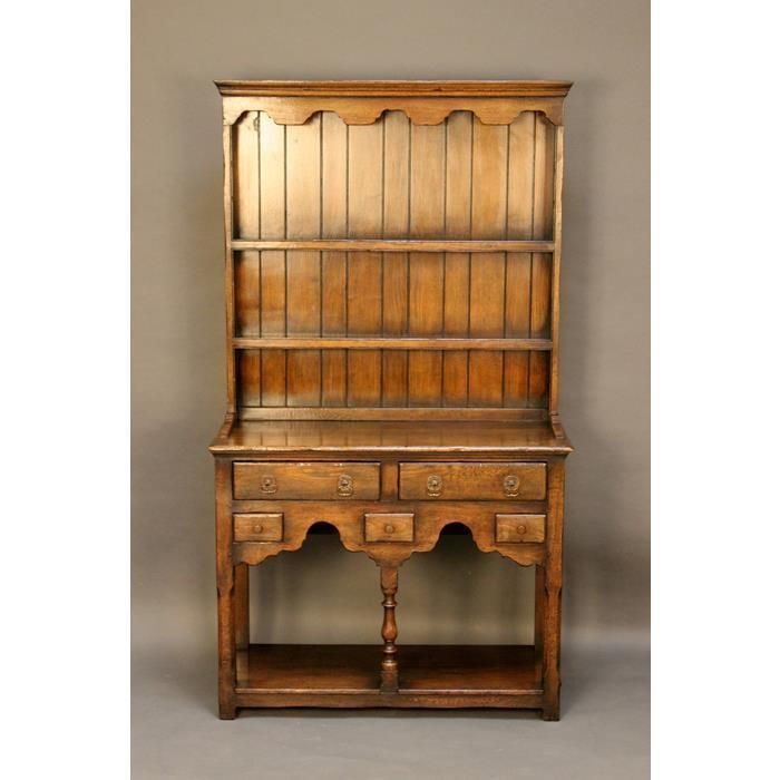 Georgian Style Oak Dresser And Rack