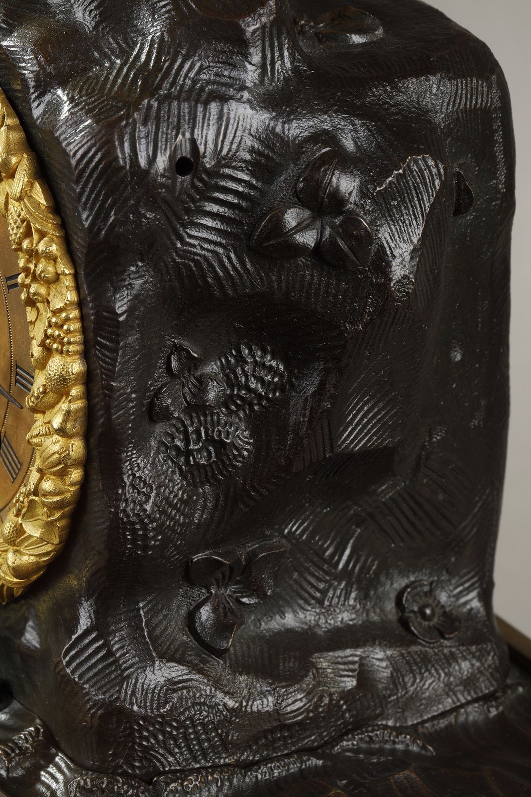 Home Decor Restoration Period Clock In Gilt Bronze With A Young Woman photo