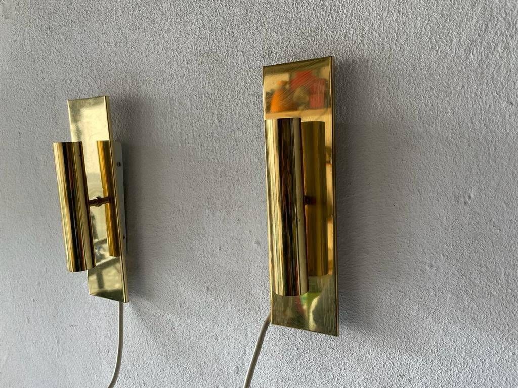 Modernist Black Square Metal And Glass Pair Of Sconces By Ssr, 1970s, Germany photo 589.0