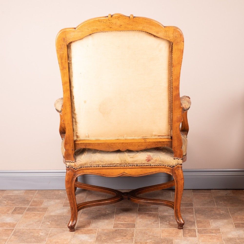 1775.0 Good Sized Pair Of French Fauteuil Open Armchairs photo